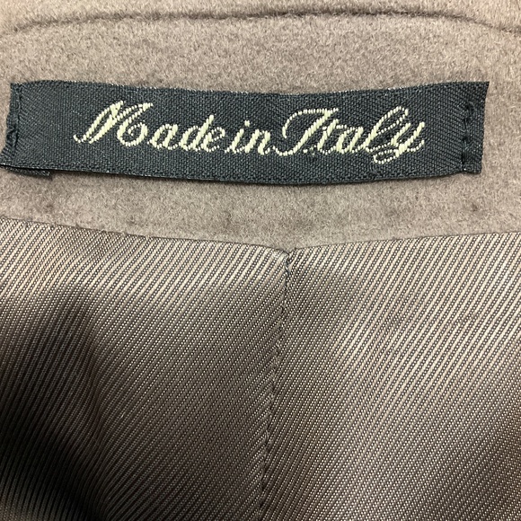 LORO PIANA TAUPE SUPERFINE WOOL COAT - Picture 6 of 7